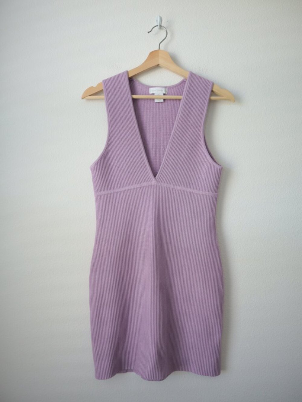 House of Harlow 1960 Ribbed V-Neck Bodycon Dress | S